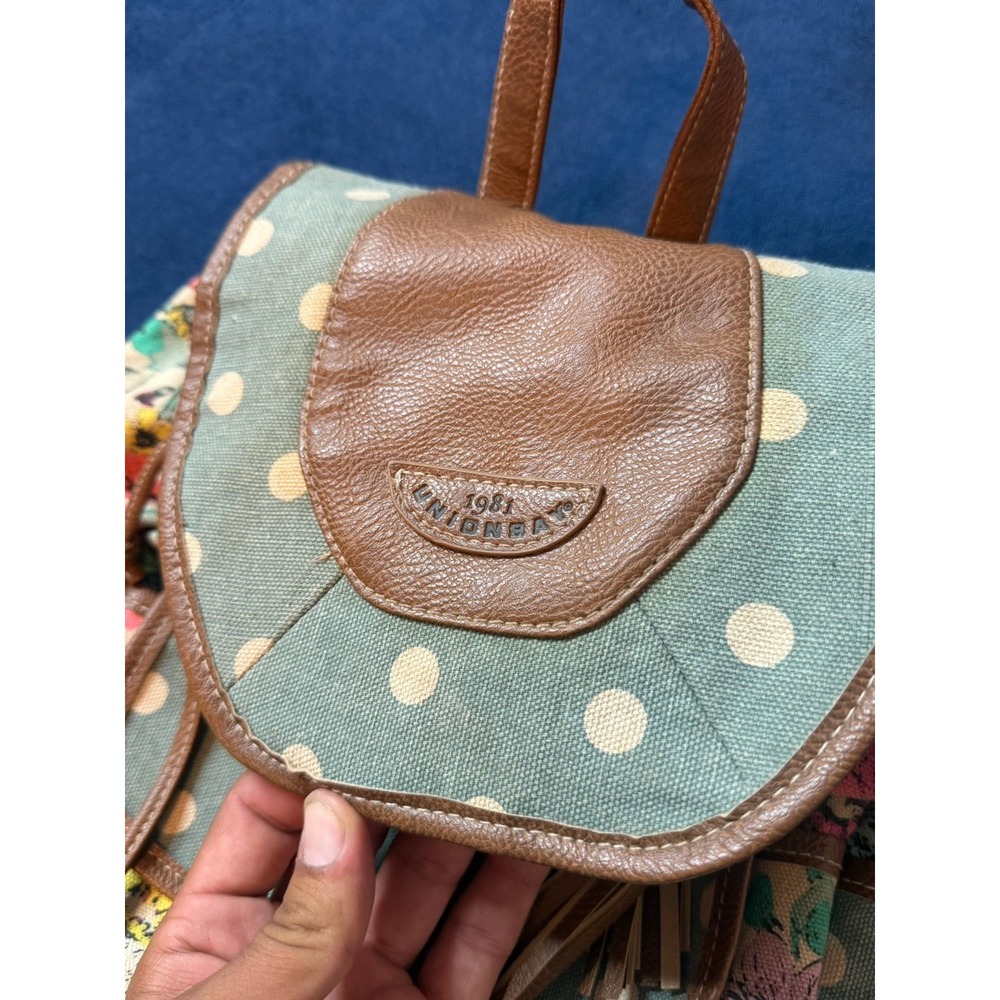 Union Bay Floral Leather & Canvas Mini Backpack Womens Multicolor
